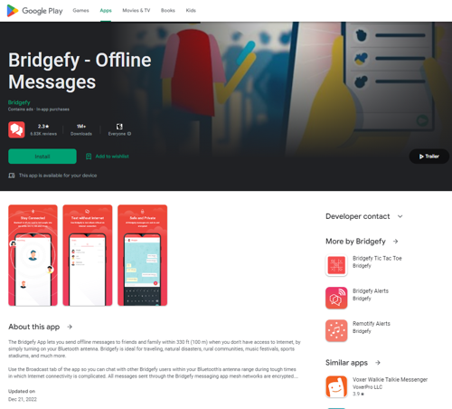 Bridgefy-Offline Communications App